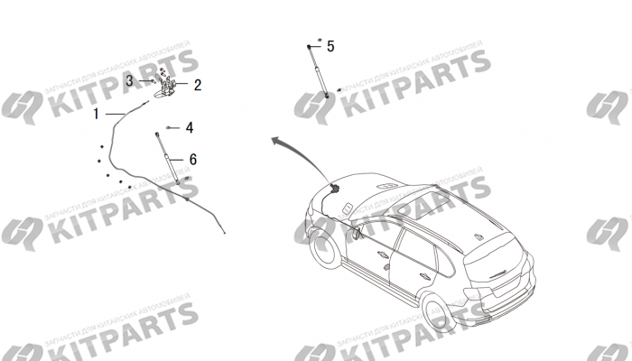 Замок капота Haval H8